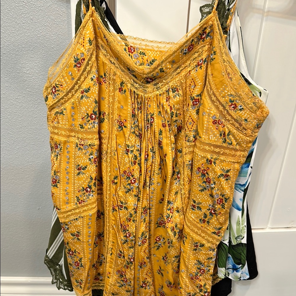 Floral Yellow Women's Top